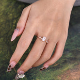 1CT Emerald Cut Moissanite Wedding Band Half Eternity Dainty Stacking Engagement Ring